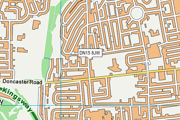 DN15 8JW map - OS VectorMap District (Ordnance Survey)