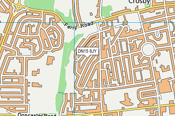 DN15 8JY map - OS VectorMap District (Ordnance Survey)