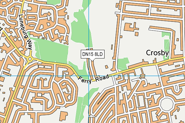 DN15 8LD map - OS VectorMap District (Ordnance Survey)