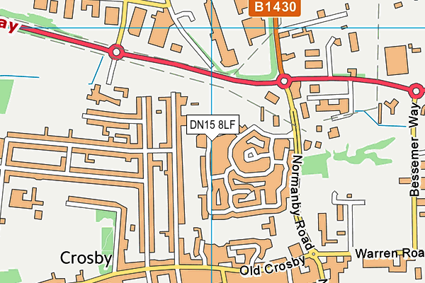DN15 8LF map - OS VectorMap District (Ordnance Survey)