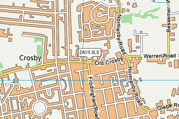 DN15 8LS map - OS VectorMap District (Ordnance Survey)