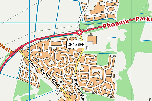 DN15 8PN map - OS VectorMap District (Ordnance Survey)