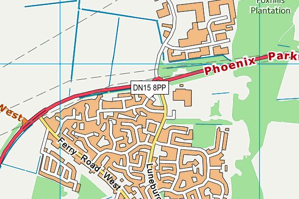 DN15 8PP map - OS VectorMap District (Ordnance Survey)