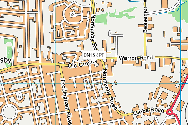 DN15 8PT map - OS VectorMap District (Ordnance Survey)