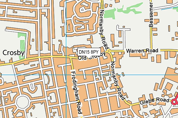 DN15 8PY map - OS VectorMap District (Ordnance Survey)