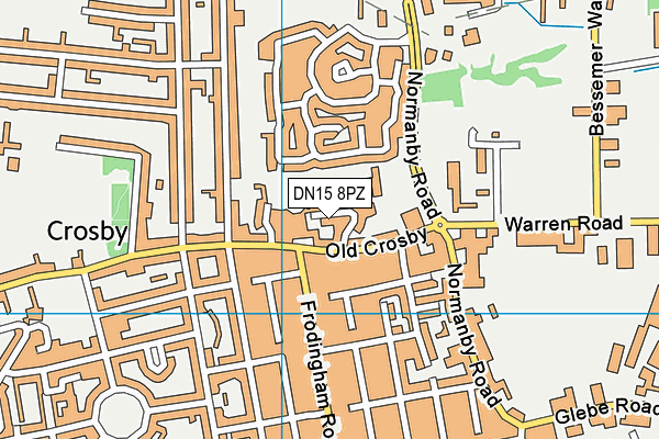 DN15 8PZ map - OS VectorMap District (Ordnance Survey)