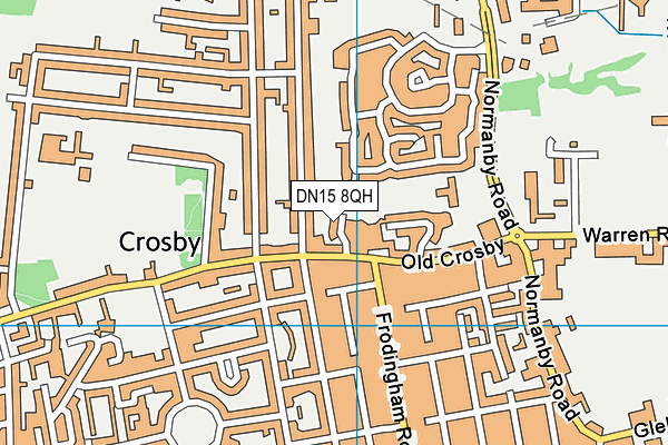 DN15 8QH map - OS VectorMap District (Ordnance Survey)