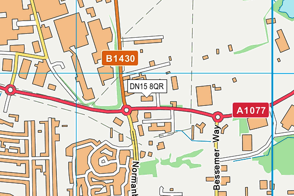 DN15 8QR map - OS VectorMap District (Ordnance Survey)