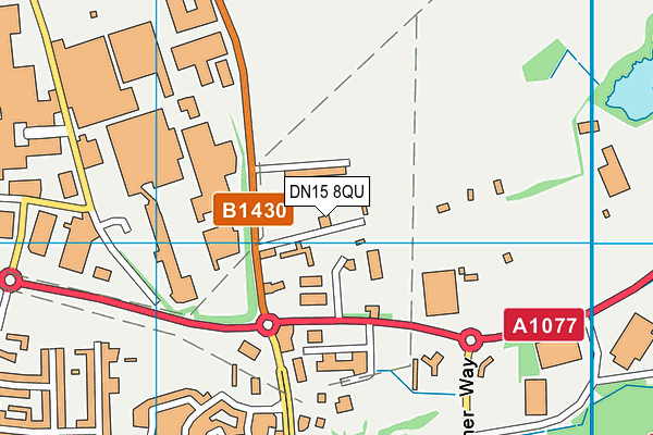 DN15 8QU map - OS VectorMap District (Ordnance Survey)