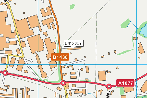 DN15 8QY map - OS VectorMap District (Ordnance Survey)