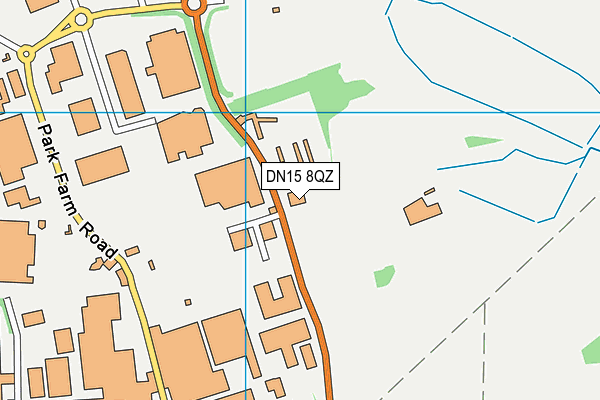 DN15 8QZ map - OS VectorMap District (Ordnance Survey)