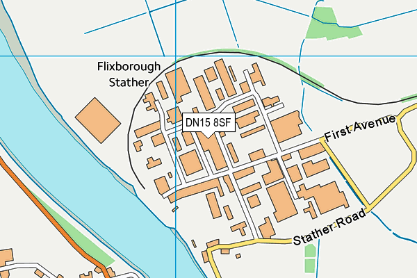 DN15 8SF map - OS VectorMap District (Ordnance Survey)