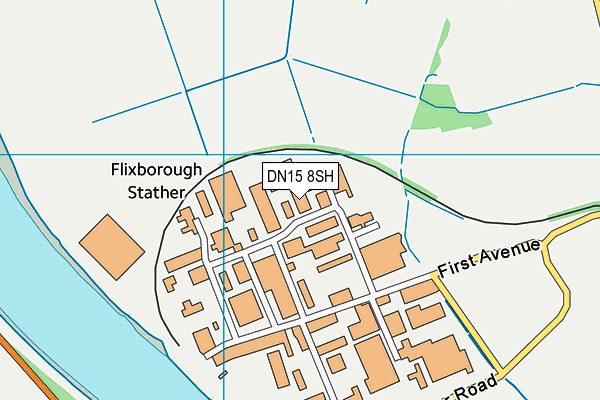 DN15 8SH map - OS VectorMap District (Ordnance Survey)