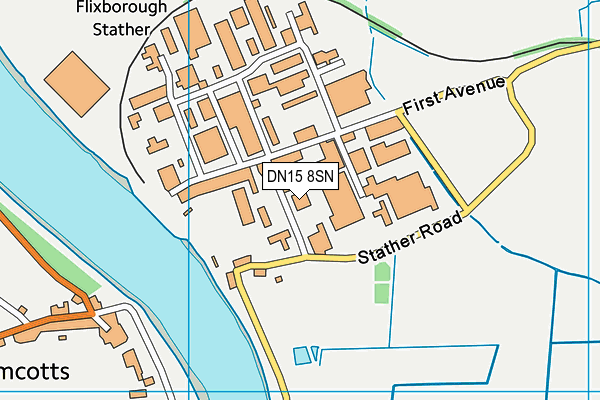 DN15 8SN map - OS VectorMap District (Ordnance Survey)
