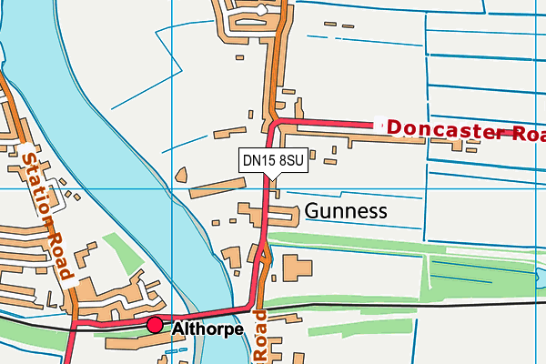 DN15 8SU map - OS VectorMap District (Ordnance Survey)