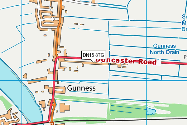 DN15 8TG map - OS VectorMap District (Ordnance Survey)