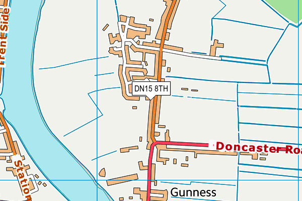 DN15 8TH map - OS VectorMap District (Ordnance Survey)