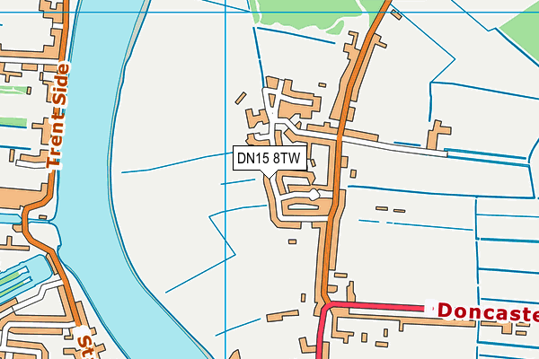 DN15 8TW map - OS VectorMap District (Ordnance Survey)