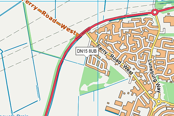 DN15 8UB map - OS VectorMap District (Ordnance Survey)