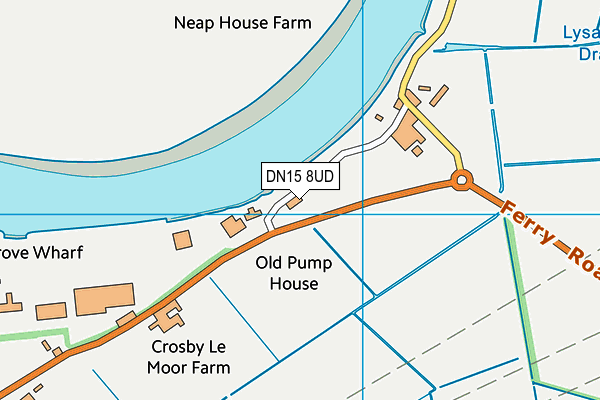 DN15 8UD map - OS VectorMap District (Ordnance Survey)