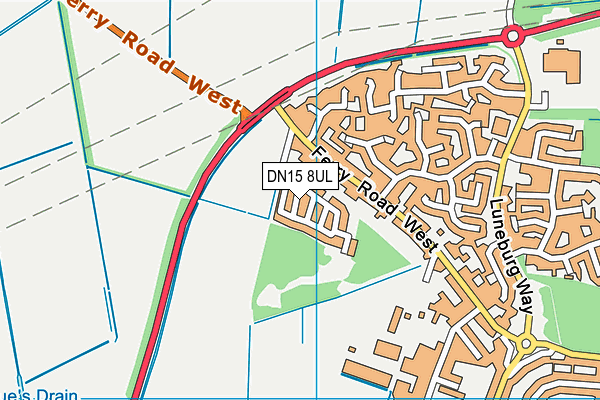 DN15 8UL map - OS VectorMap District (Ordnance Survey)