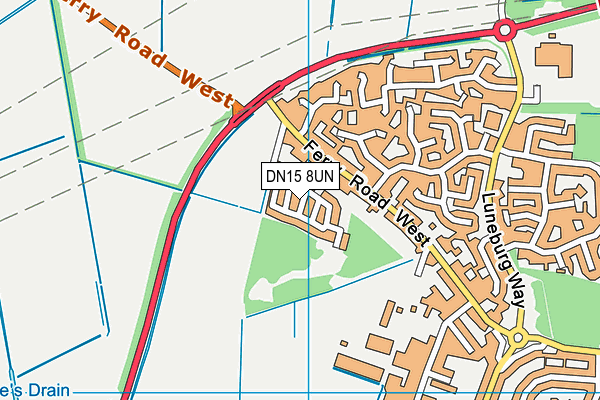DN15 8UN map - OS VectorMap District (Ordnance Survey)