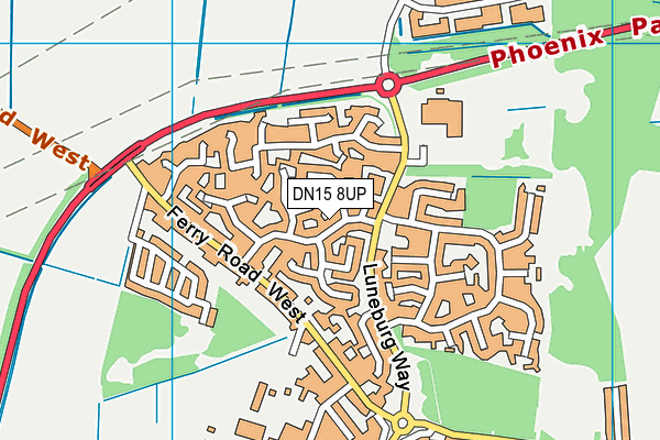 DN15 8UP map - OS VectorMap District (Ordnance Survey)
