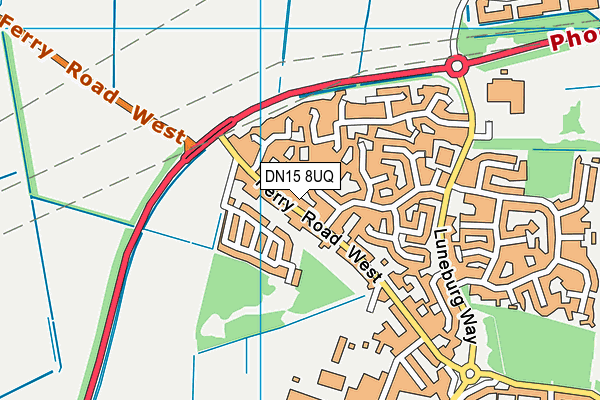 DN15 8UQ map - OS VectorMap District (Ordnance Survey)