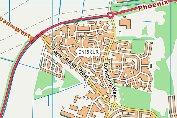 DN15 8UR map - OS VectorMap District (Ordnance Survey)