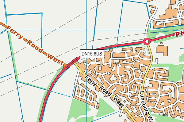 DN15 8US map - OS VectorMap District (Ordnance Survey)