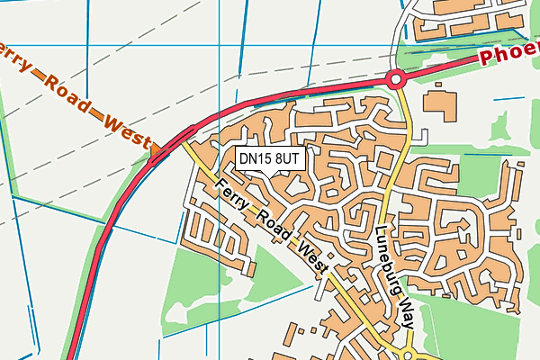 DN15 8UT map - OS VectorMap District (Ordnance Survey)