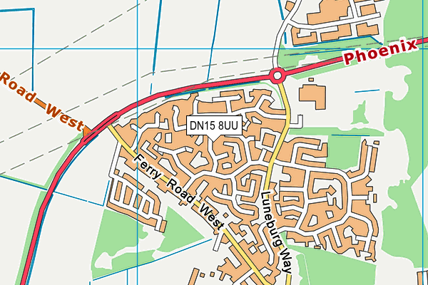 DN15 8UU map - OS VectorMap District (Ordnance Survey)