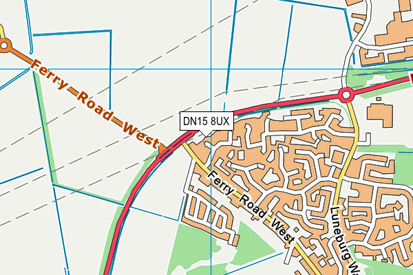 DN15 8UX map - OS VectorMap District (Ordnance Survey)