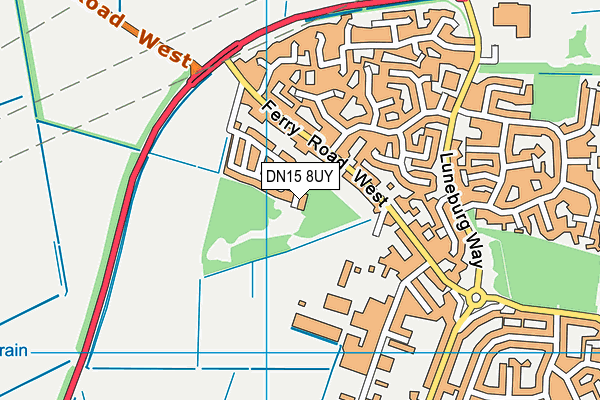 DN15 8UY map - OS VectorMap District (Ordnance Survey)