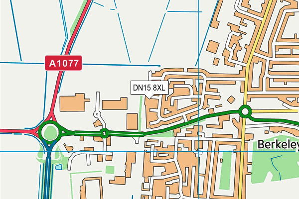 DN15 8XL map - OS VectorMap District (Ordnance Survey)