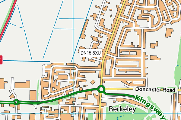 DN15 8XU map - OS VectorMap District (Ordnance Survey)
