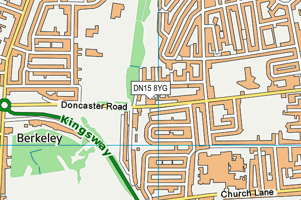 DN15 8YG map - OS VectorMap District (Ordnance Survey)