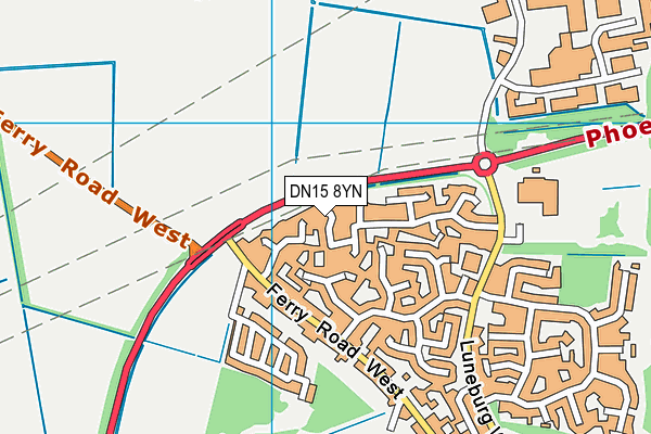DN15 8YN map - OS VectorMap District (Ordnance Survey)
