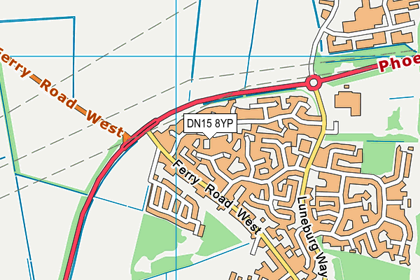 DN15 8YP map - OS VectorMap District (Ordnance Survey)