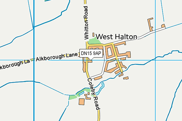 West Halton Recreation Ground map (DN15 9AP) - OS VectorMap District (Ordnance Survey)
