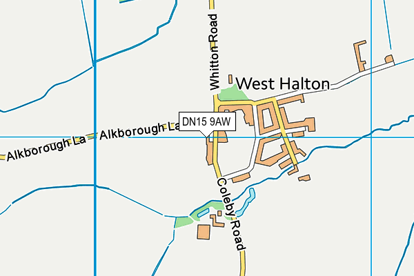 DN15 9AW map - OS VectorMap District (Ordnance Survey)