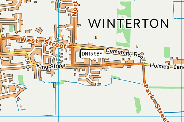 DN15 9BF map - OS VectorMap District (Ordnance Survey)