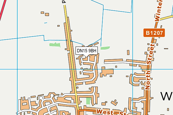DN15 9BH map - OS VectorMap District (Ordnance Survey)