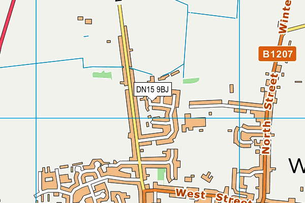 DN15 9BJ map - OS VectorMap District (Ordnance Survey)