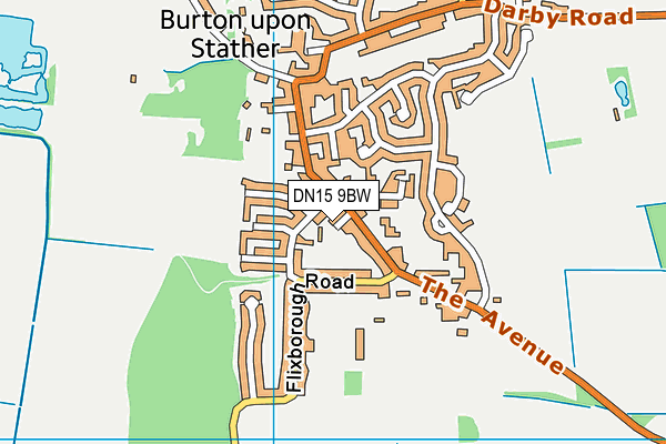 DN15 9BW map - OS VectorMap District (Ordnance Survey)