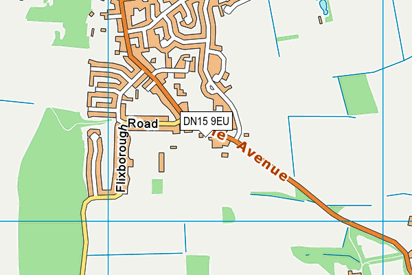 DN15 9EU map - OS VectorMap District (Ordnance Survey)