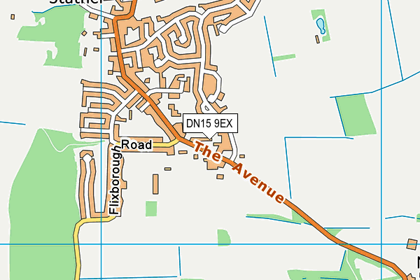 DN15 9EX map - OS VectorMap District (Ordnance Survey)