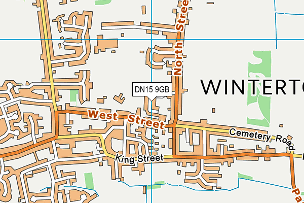 DN15 9GB map - OS VectorMap District (Ordnance Survey)