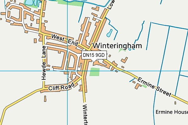 DN15 9GD map - OS VectorMap District (Ordnance Survey)