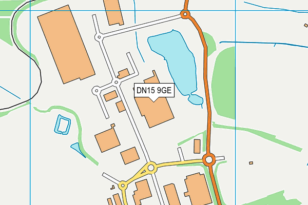 DN15 9GE map - OS VectorMap District (Ordnance Survey)